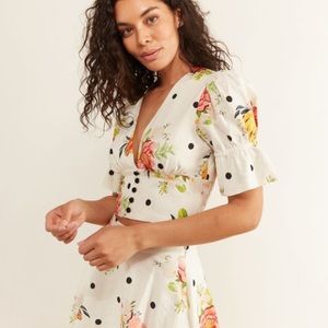 NWT Farm Rio White Nanaju Blouse